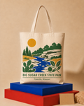 Big Sugar Creek State Park handmade canvas tote bag