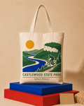 Castlewood State Park handmade canvas tote bag