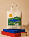 Crowder State Park handmade canvas tote bag