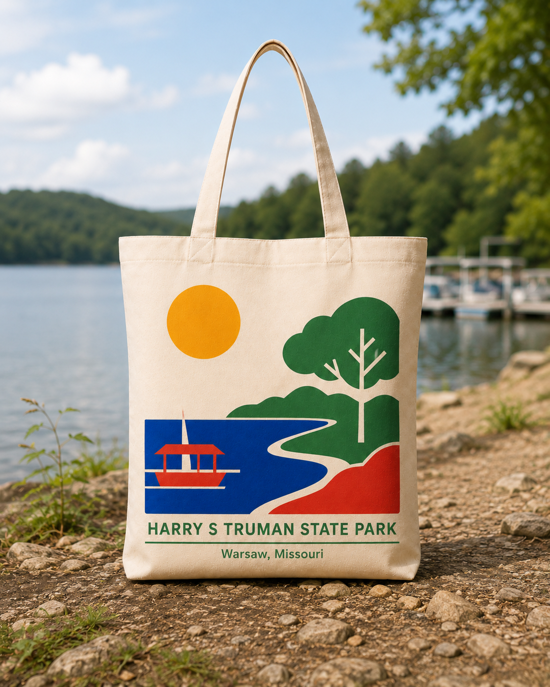 Harry S Truman State Park canvas tote bag