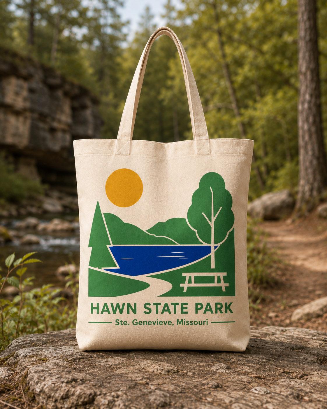 Hawn State Park natural background canvas tote bag