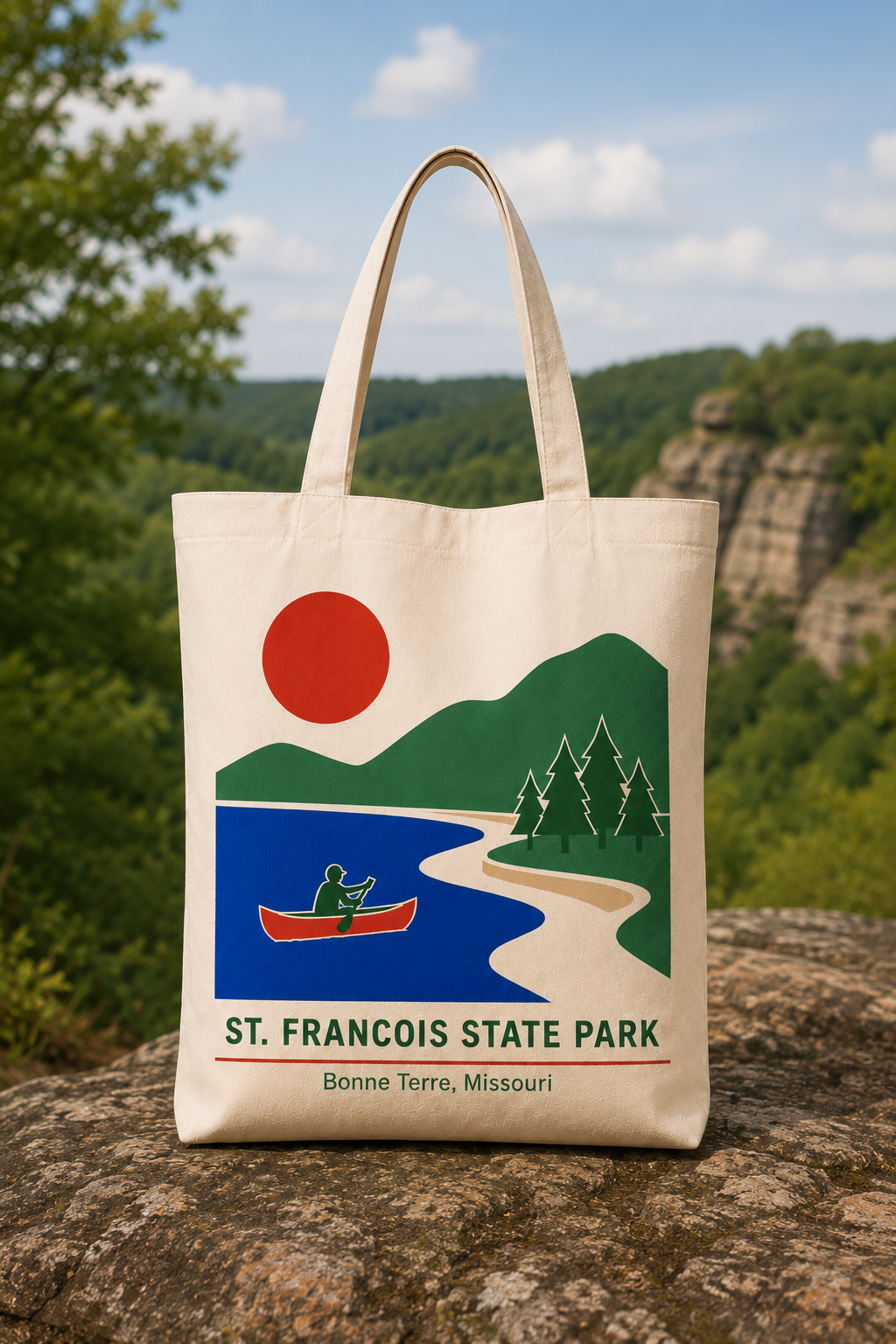 St. Francois State Park natural background canvas tote bag