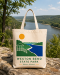 Weston Bend State Park natural background canvas tote bag