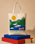 Eleven Point State Park canvas tote bag mockup