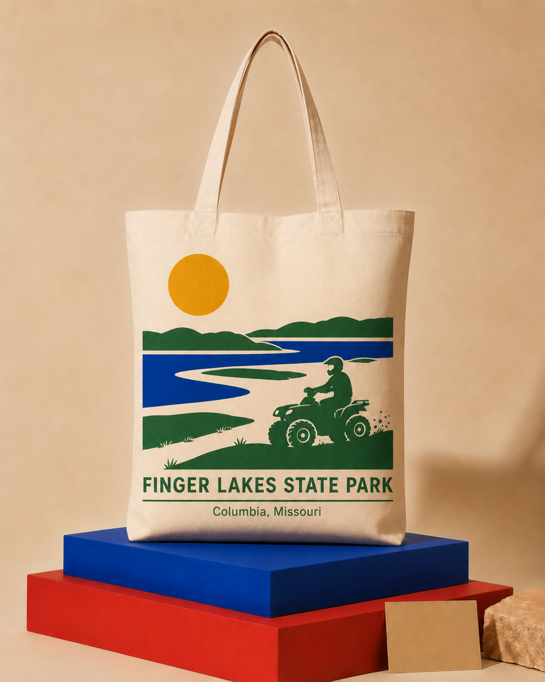 Finger Lakes State Park canvas tote bag mockup