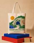 Graham Cave State Park canvas tote bag mockup