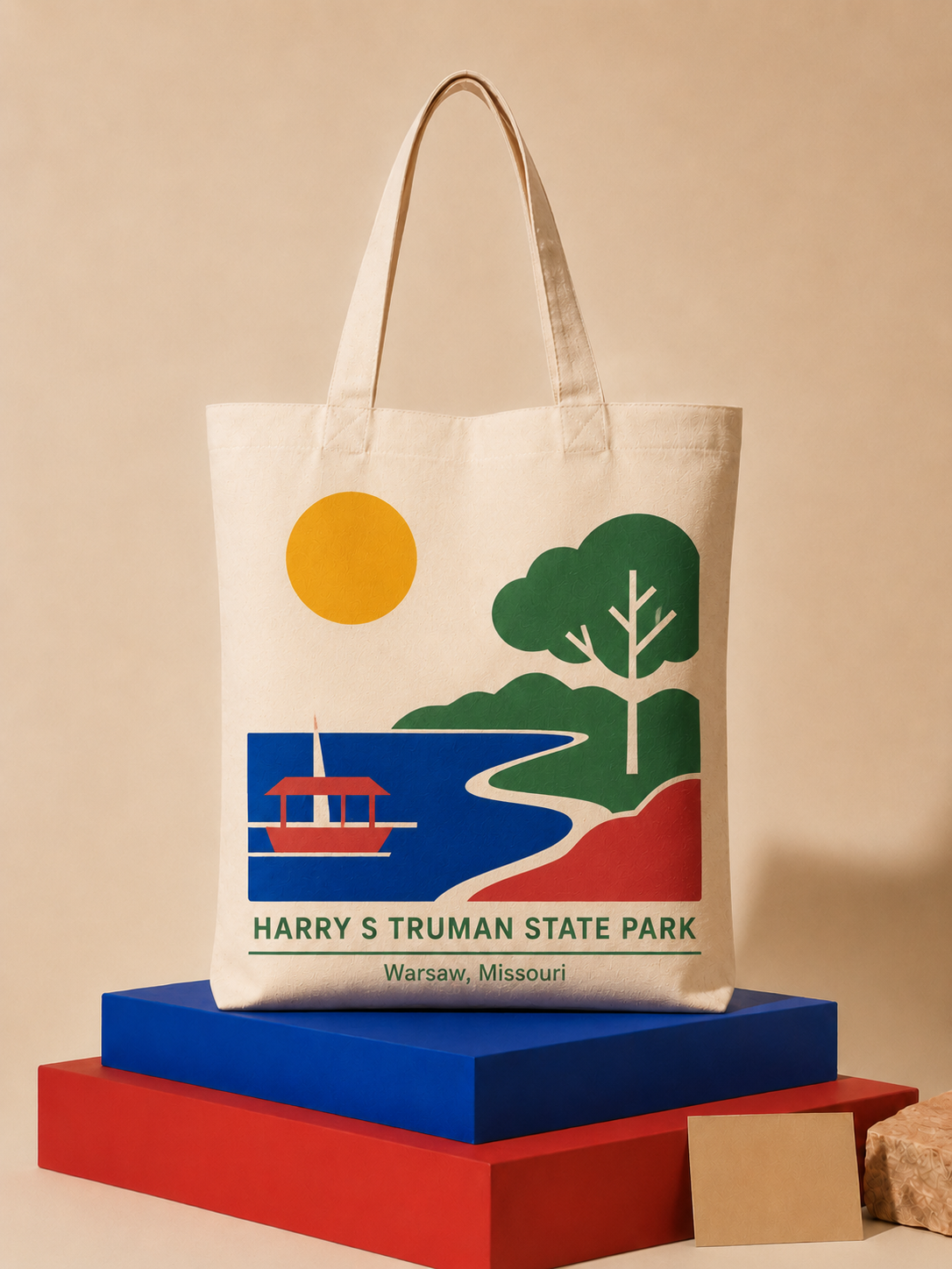 Harry S Truman State Park canvas tote bag mockup
