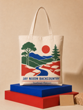 Jay Nixon Backcountry canvas tote bag mockup
