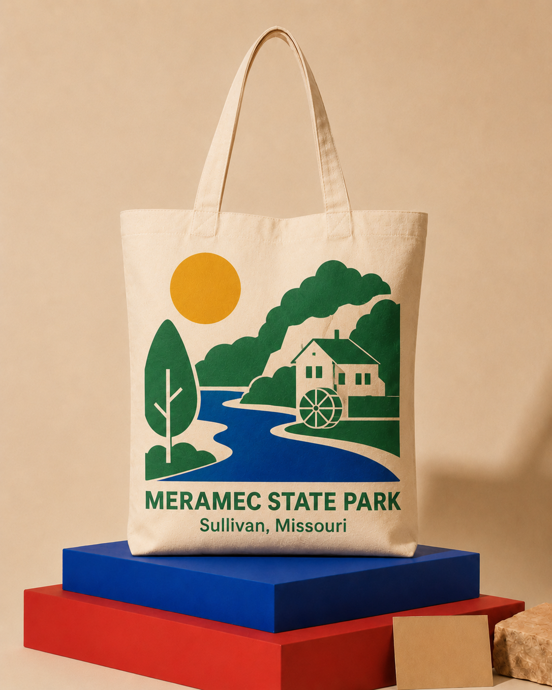 Meramec State Park canvas tote bag mockup