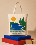 Morris State Park canvas tote bag mockup