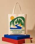 Onondaga Cave State Park canvas tote bag mockup