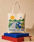 Pershing State Park canvas tote bag mockup