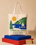 Pomme de Terre State Park canvas tote bag mockup