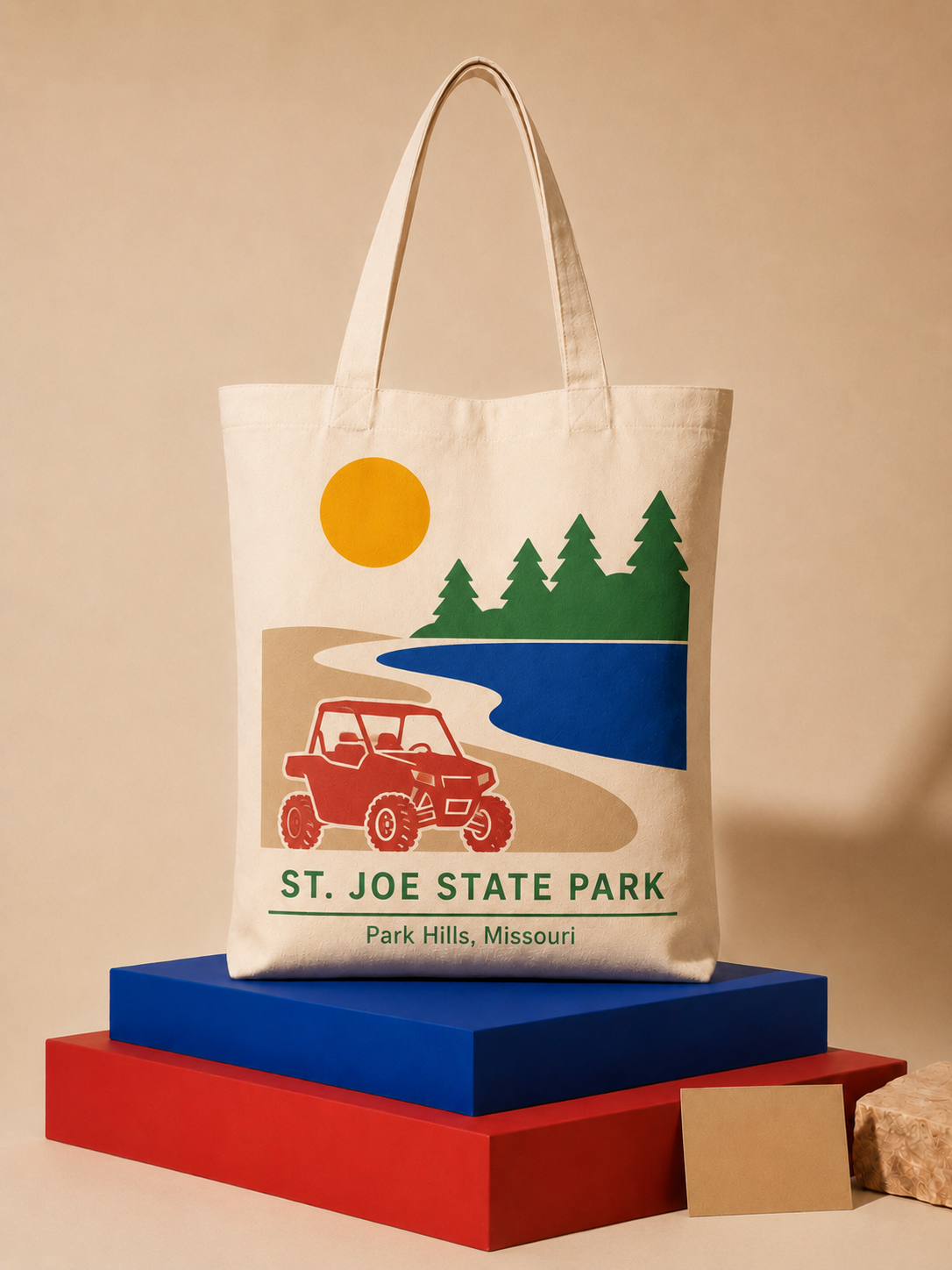 St. Joe State Park canvas tote bag mockup