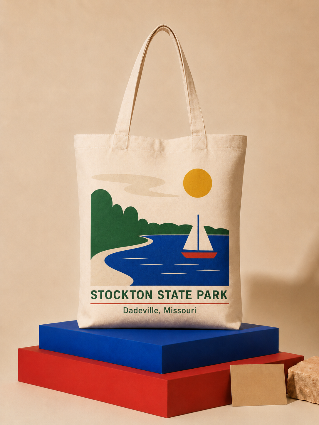 Stockton State Park canvas tote bag mockup