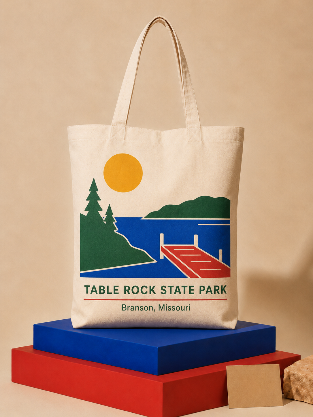 Table Rock State Park canvas tote bag mockup