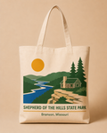 Shepherd of the Hills State Park canvas tote bag mockup